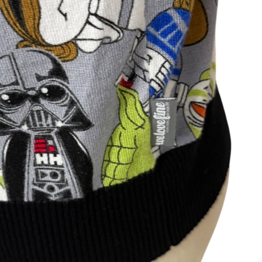 Star Wars We Love Fine Cardigan Sweater Womens S Chibi Character Lightweight - Picture 5 of 8